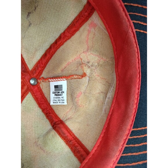Vintage Frank Upchurch Co Deer Hunting Snapback Cap Hat Orange High Visibility 1 - Picture 10 of 16